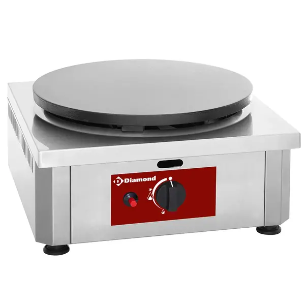 Crêpes Bakplaat | PANCAKE LINE | Gas | Oppervlak Ø400 (Gietijzer) | 3.2kW | Piëzo Ontsteking | 450x500x240(h)mm