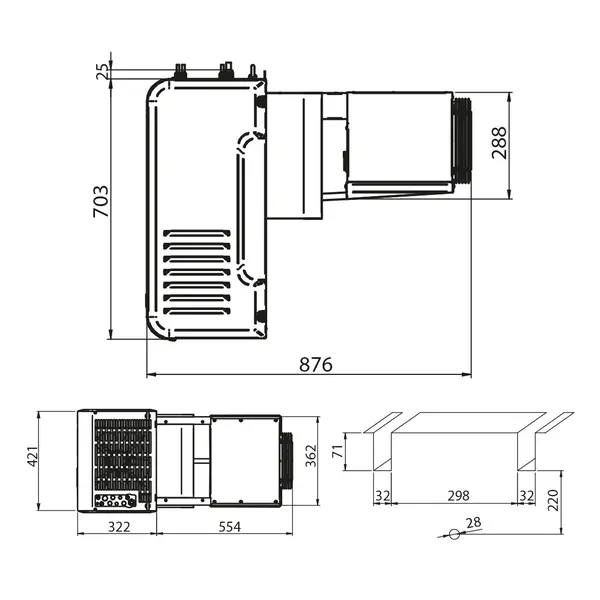 Koelcel | Minicold EVO | Incl. Motor | 6.8m³ | -5°C/+5°C | Isolatie 80mm | 230V | 1990x1990x2190(h)mm