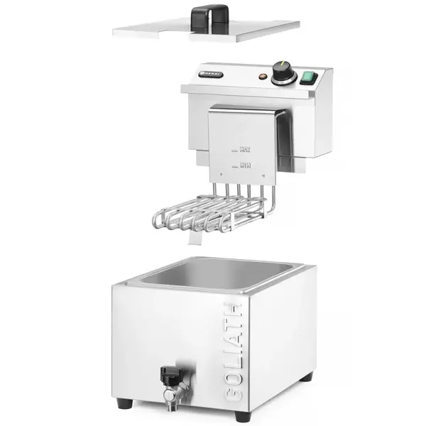 Friteuse | GOLIATH | Elektrisch | 10L | 50°C/190°C | 10.2kW (400V) | Aftapkraan | 300x585x392(h)mm