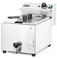 HENDI Friteuse | GOLIATH | Elektrisch | 10L | 50°C/190°C | 10.2kW (400V) | Aftapkraan | 300x585x392(h)mm 