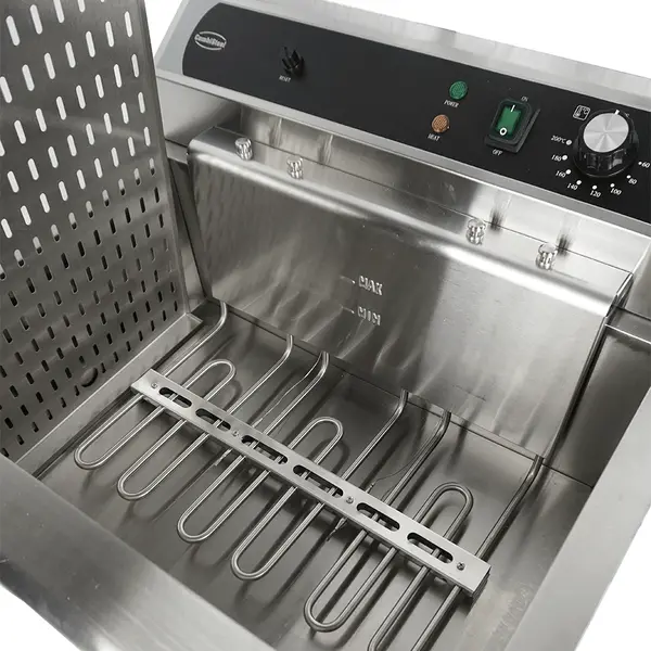 Deegwaren-/Visfriteuse | Elektrisch | 25L | 50°C/300°C | 6kW (400V) | Aftapkraan | 590x570x370(h)mm