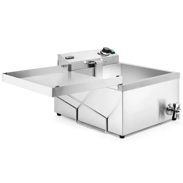 Deegwaren-/Visfriteuse | Elektrisch | 12L | 50°C/190°C | 3.5kW (230V) | Aftapkraan | 630x860x438(h)mm