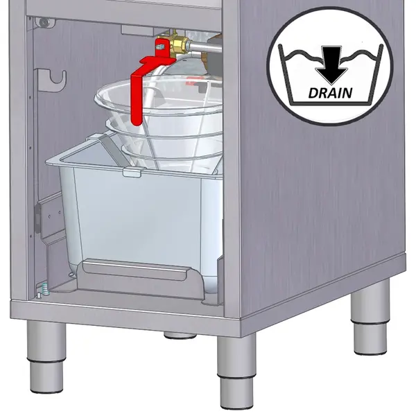 Friteuse | FRYERS LINE PLUS | Elektrisch | 16L | ≤180°C | 12kW (400V) | Aftapkraan | 400x700x980(h)mm
