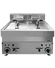 UNNI-COOKING Friteuse | ECO | Elektrisch | 10+10L | 100°C/190°C | 20kW (400V) | Aftapkranen | 600x650x350/475(h)mm 
