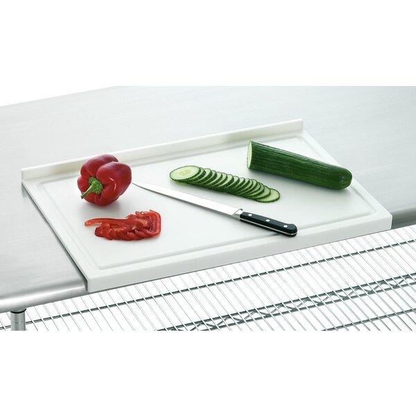 Trancheerplank | Kunststof | Wit | Sapgeul | 580x375x45(h)mm