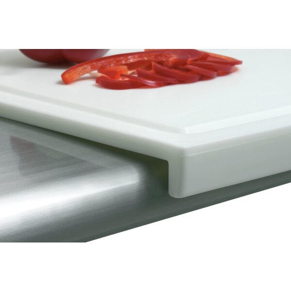 Trancheerplank | Kunststof | Wit | Sapgeul | 580x375x45(h)mm