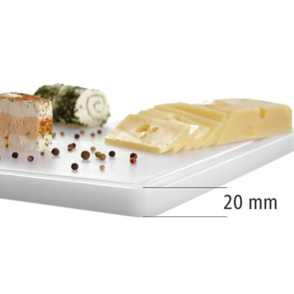Snijplank | PRO | HDPE | Wit | HACCP | Sapgeul | 530x325x24(h)mm