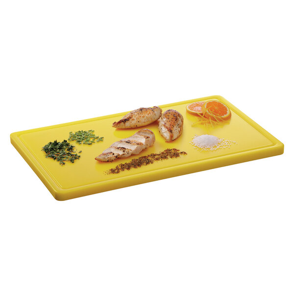 Snijplank | PRO | HDPE | Geel | HACCP | Sapgeul | 530x325x24(h)mm