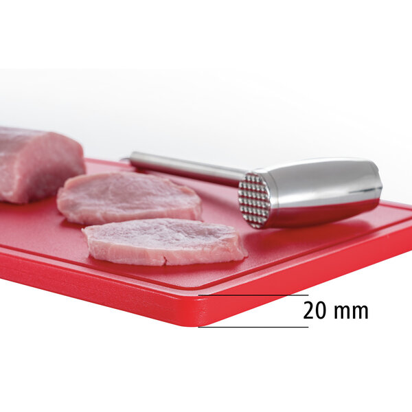 Snijplank | PRO | HDPE | Rood | HACCP | Sapgeul | 530x325x24(h)mm