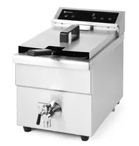 HENDI Inductiefriteuse | Elektrisch | 8L | 60°C/190°C | 3.5kW (230V) | Aftapkraan | Timer | 288x619x408(h)mm 