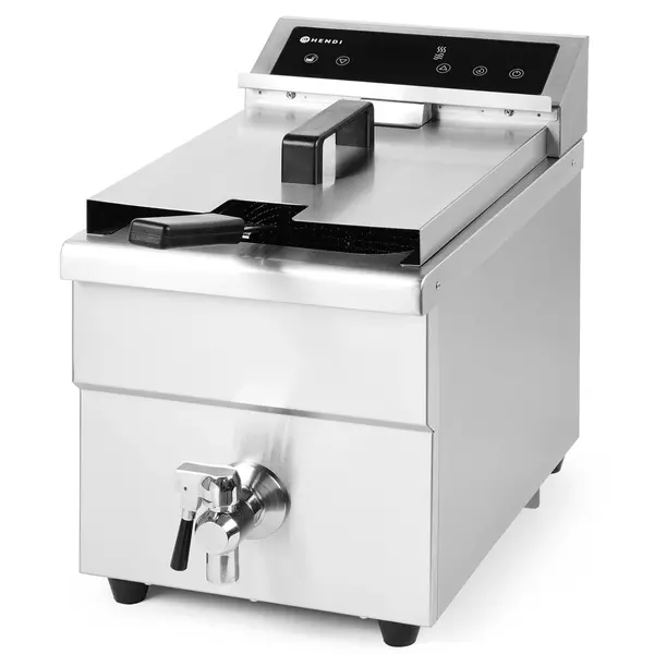 Inductiefriteuse | Elektrisch | 8L | 60°C/190°C | 3.5kW (230V) | Aftapkraan | Timer | 288x619x408(h)mm