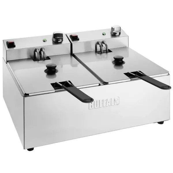 Friteuse | Elektrisch | 5+5L | 60°C/190°C | 5.6kW (2x 230V) | 545x410x280(h)mm
