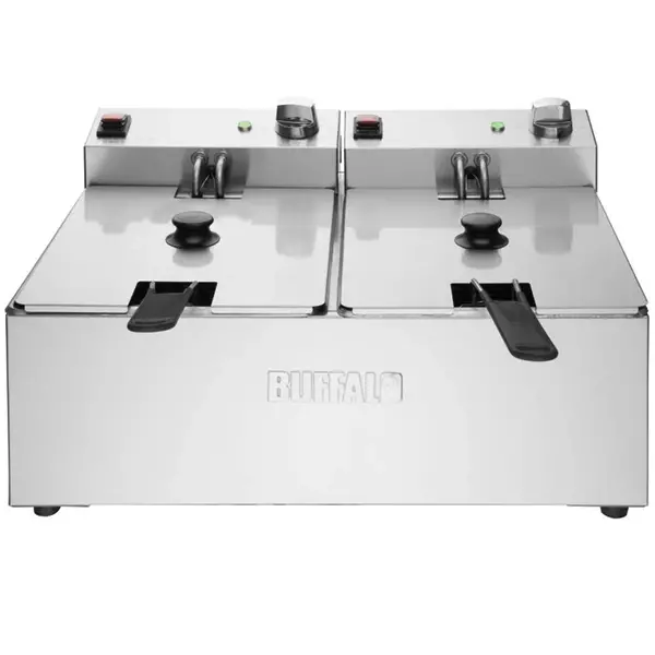 Friteuse | Elektrisch | 5+5L | 60°C/190°C | 5.6kW (2x 230V) | 545x410x280(h)mm