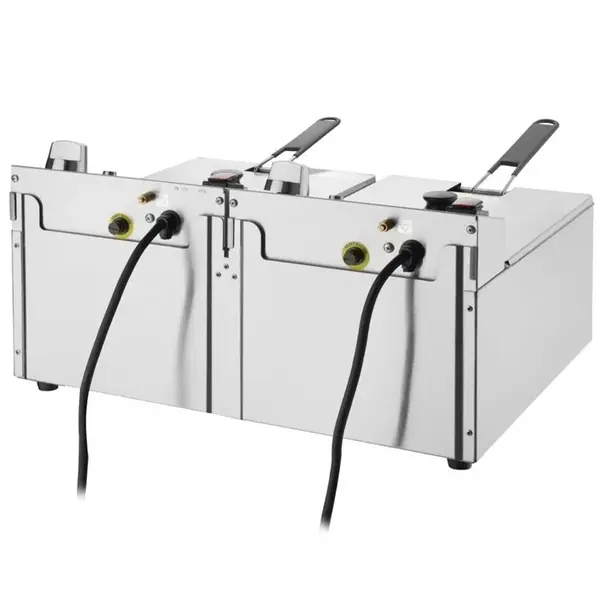 Friteuse | Elektrisch | 5+5L | 60°C/190°C | 5.6kW (2x 230V) | 545x410x280(h)mm