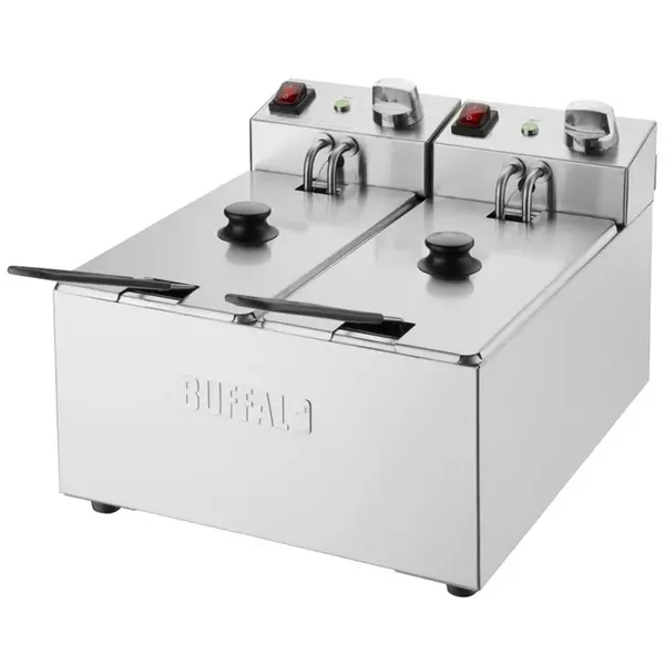 Friteuse | Elektrisch | 3+3L | 60°C/190°C | 4kW (2x 230V) | 360x410x295(h)mm