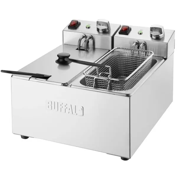 Friteuse | Elektrisch | 3+3L | 60°C/190°C | 4kW (2x 230V) | 360x410x295(h)mm