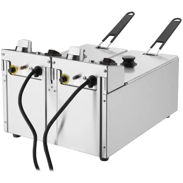 Friteuse | Elektrisch | 3+3L | 60°C/190°C | 4kW (2x 230V) | 360x410x295(h)mm