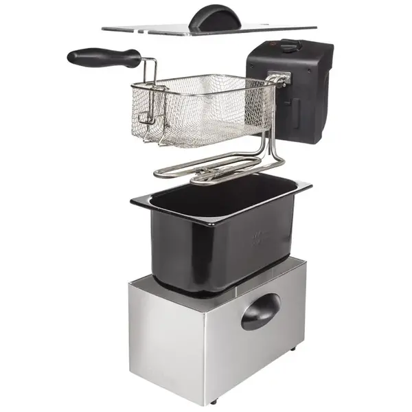 Friteuse | Elektrisch | 3L | ≤190°C | 2kW (230V) | 225x425x265(h)mm
