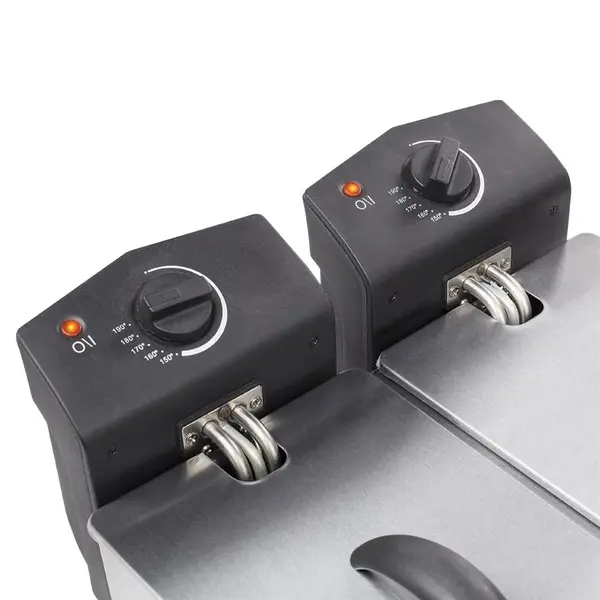 Friteuse | Elektrisch | 3+3L | ≤190°C | 3.6kW (2x 230V) | 355x390x240(h)mm