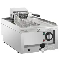 Buffalo Friteuse | 600-SERIE | Elektrisch | 8L | 60°C/190°C | 6kW (400V) | Aftapkraan | 400x600x240(h)mm 