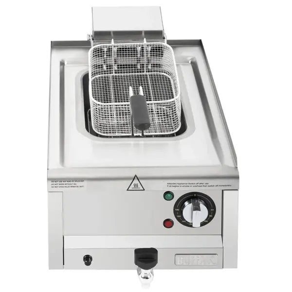 Friteuse | 600-SERIE | Elektrisch | 8L | 60°C/190°C | 6kW (400V) | Aftapkraan | 400x600x240(h)mm