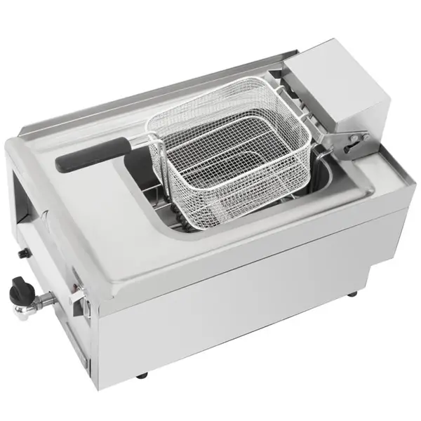 Friteuse | 600-SERIE | Elektrisch | 8L | 60°C/190°C | 6kW (400V) | Aftapkraan | 400x600x240(h)mm