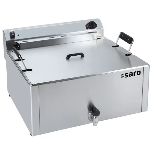 Deegwaren-/Visfriteuse | Elektrisch | 30L | 0°C/180°C | 15kW (400V) | Aftapkraan | 650x670x370(h)mm