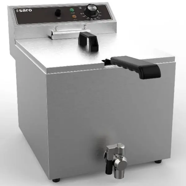Friteuse | Elektrisch | 10L | 0°C/190°C | 8.1kW (400V) | Aftapkraan | 520x333x375(h)mm