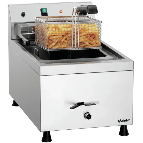 Friteuse | Elektrisch | 12L | 50°C/190°C | 9kW (400V) | Aftapkraan | 400x650x485(h)mm