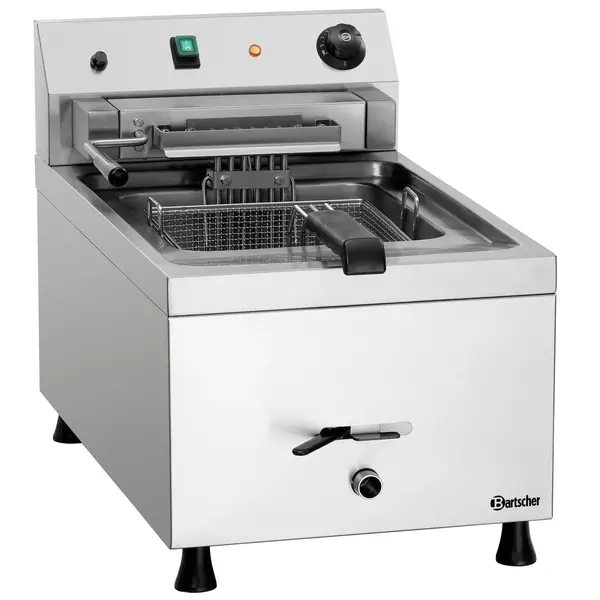 Friteuse | Elektrisch | 12L | 50°C/190°C | 9kW (400V) | Aftapkraan | 400x650x485(h)mm