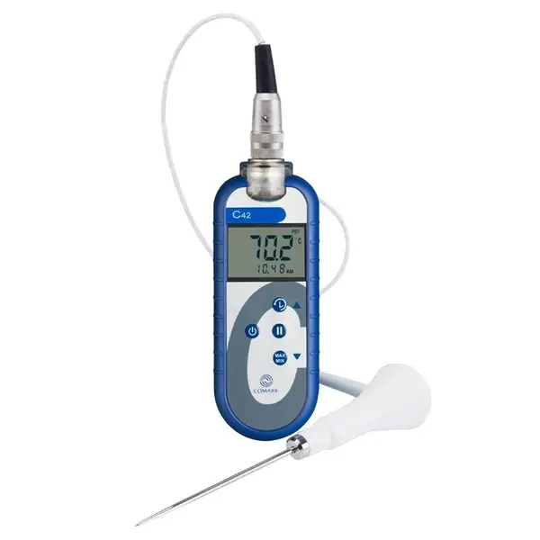 Thermometer | Digitaal | Sonde (Kabel) | -200°C/+400°C | Temperatuuralarm + Timer | HACCP | Waterdicht | 55x50x18(h)mm