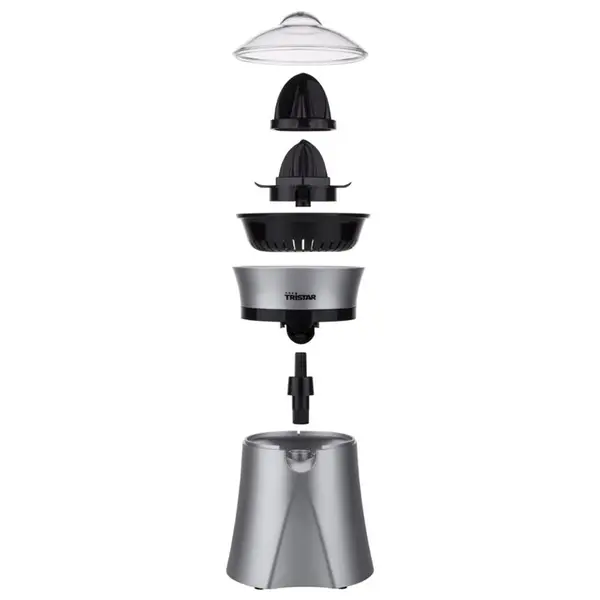 Citruspers | Elektrisch | Handmatig | 2 Perskegels | 20W (230V) | 155x140x230(h)mm