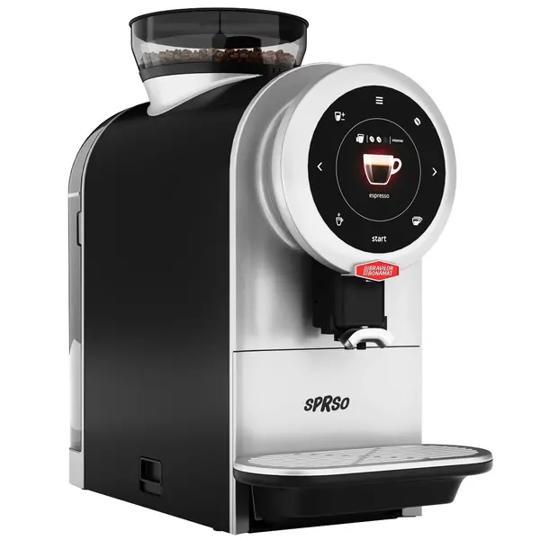 Espressomachine | SPRSO | RVS/Zwart | 1 Groep | Touchscreen | 1.98kW (230V) | 215x440x420(h)mm