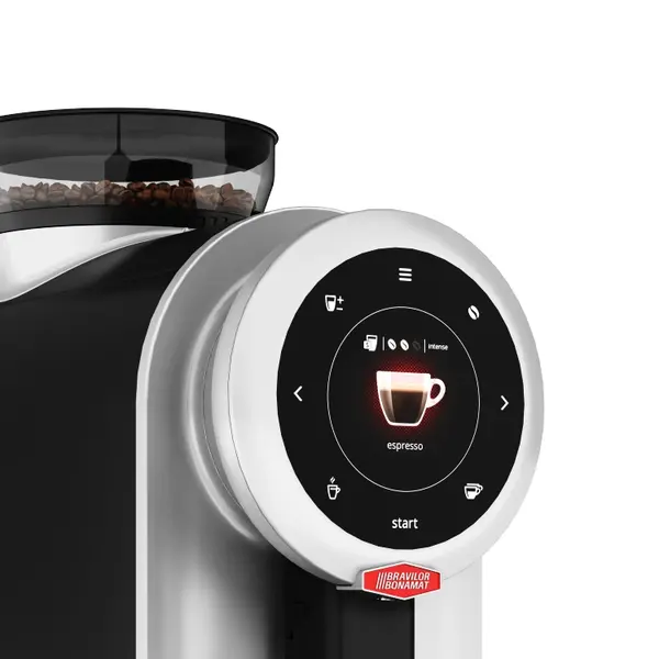 Espressomachine | SPRSO | RVS/Zwart | 1 Groep | Touchscreen | 1.98kW (230V) | 215x440x420(h)mm