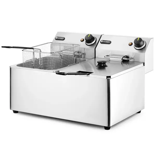 Friteuse | KitchenLine | Elektrisch | 8+8L | 50°C/190°C | 7kW (2x 230V) | 542x430x351(h)mm