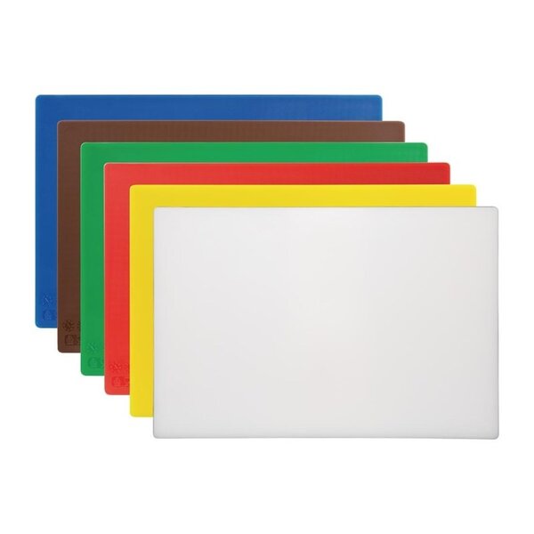 Snijplankenset | HDPE | Meerdere Kleuren | HACCP | 6 Stuks | Antibacterieel | 450x300x12(h)mm