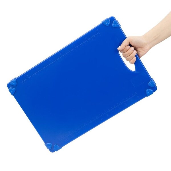 Snijplank | HDPE | Blauw | HACCP | Geïntegreerde Liniaal | 458x306x12(h)mm