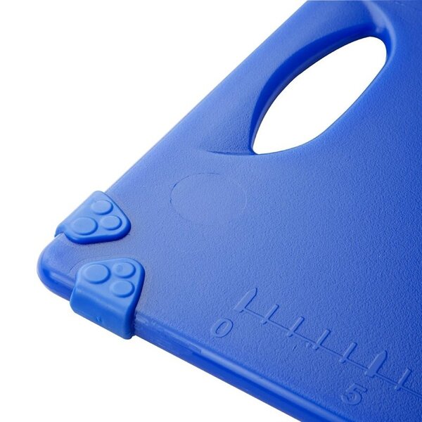 Snijplank | HDPE | Blauw | HACCP | Geïntegreerde Liniaal | 458x306x12(h)mm