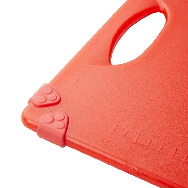 Snijplank | HDPE | Rood | HACCP | Geïntegreerde Liniaal | 458x306x12(h)mm