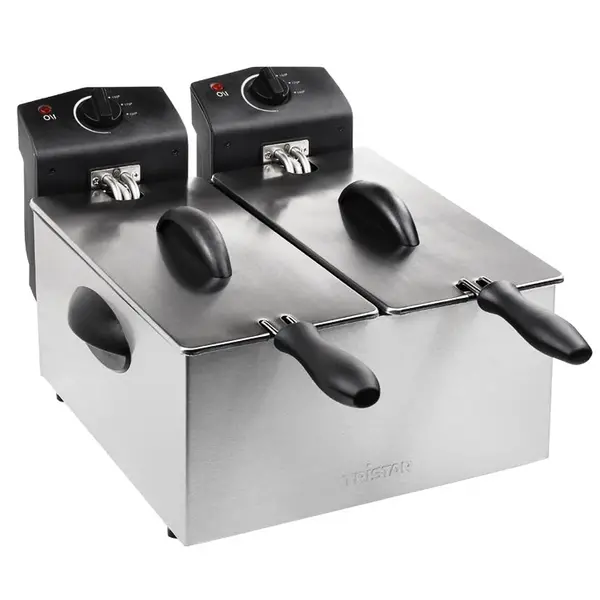 Friteuse | Elektrisch | 3+3L | ≤190°C | 3.6kW (2x 230V) | 355x390x240(h)mm