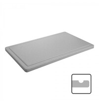 CaterChef Snijplank | HDPE | Marmerlook (Grijs) | Sapgeul | 400x250x20(h)mm 
