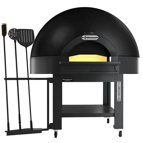 Pizzaoven | TIBERIO | Elektrisch | 9x Ø33cm | ≤500°C | 19.2kW (400V) | Incl. Onderstel (Wielen) | 1910x2120x2180(h)mm