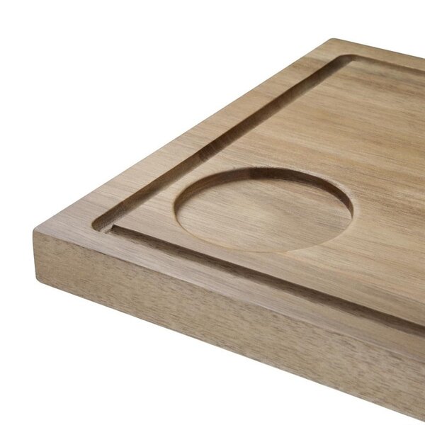 Snij-/Serveerplank | Acaciahout | Sapgeul | 310x240x25(h)mm