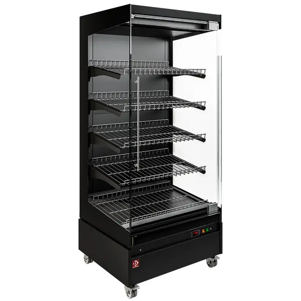 Verwamd Wandmeubel | AOSTA LINE | Zwart | 65°C/80°C | 5 Niveaus | Zelfbediening | 3.1kW (230V) | Wielen (Geremd) | 800x741x1917(h)mm