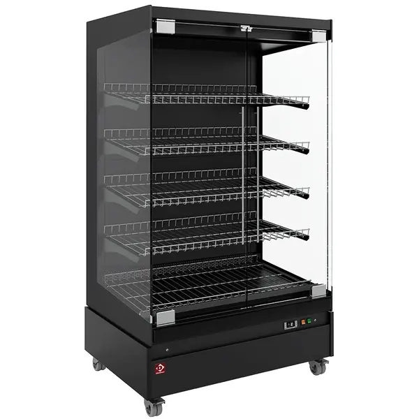 Verwamd Wandmeubel | AOSTA LINE | Zwart | 65°C/80°C | 5 Niveaus | Zelfbediening | 3.7kW (230V) | Wielen (Geremd) | 1000x741x1917(h)mm