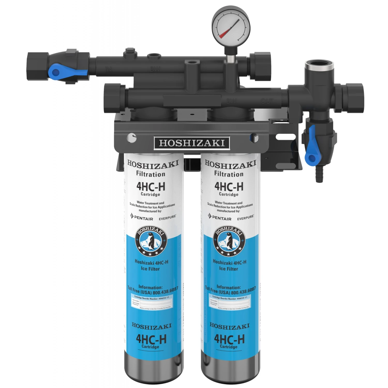 Waterfilter/Ontharder | 4HC-H Twin | IJsblokjesmachines | 422x216x485(h)mm