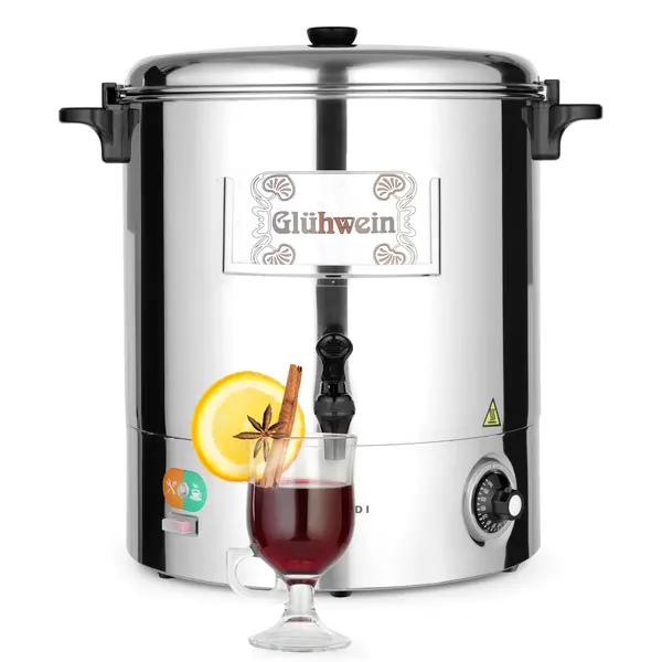 Verwarmde Drankendispenser | RVS | 28L | ≤110°C | 2.2kW (230V) | Enkelwandig | 500x500x488(h)mm