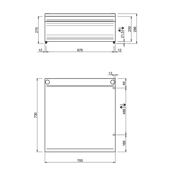 Neutrale Werkunit | OPTIMA 700 | 700x700x250/320(h)mm