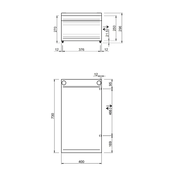 Neutrale Werkunit | OPTIMA 700 | Lade | 400x700x250/320(h)mm