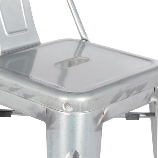 Barkrukken | BISTRO | Staal | Zilverkleurig | In-/Outdoor | 4 Stuks | 433x433x942(h)mm